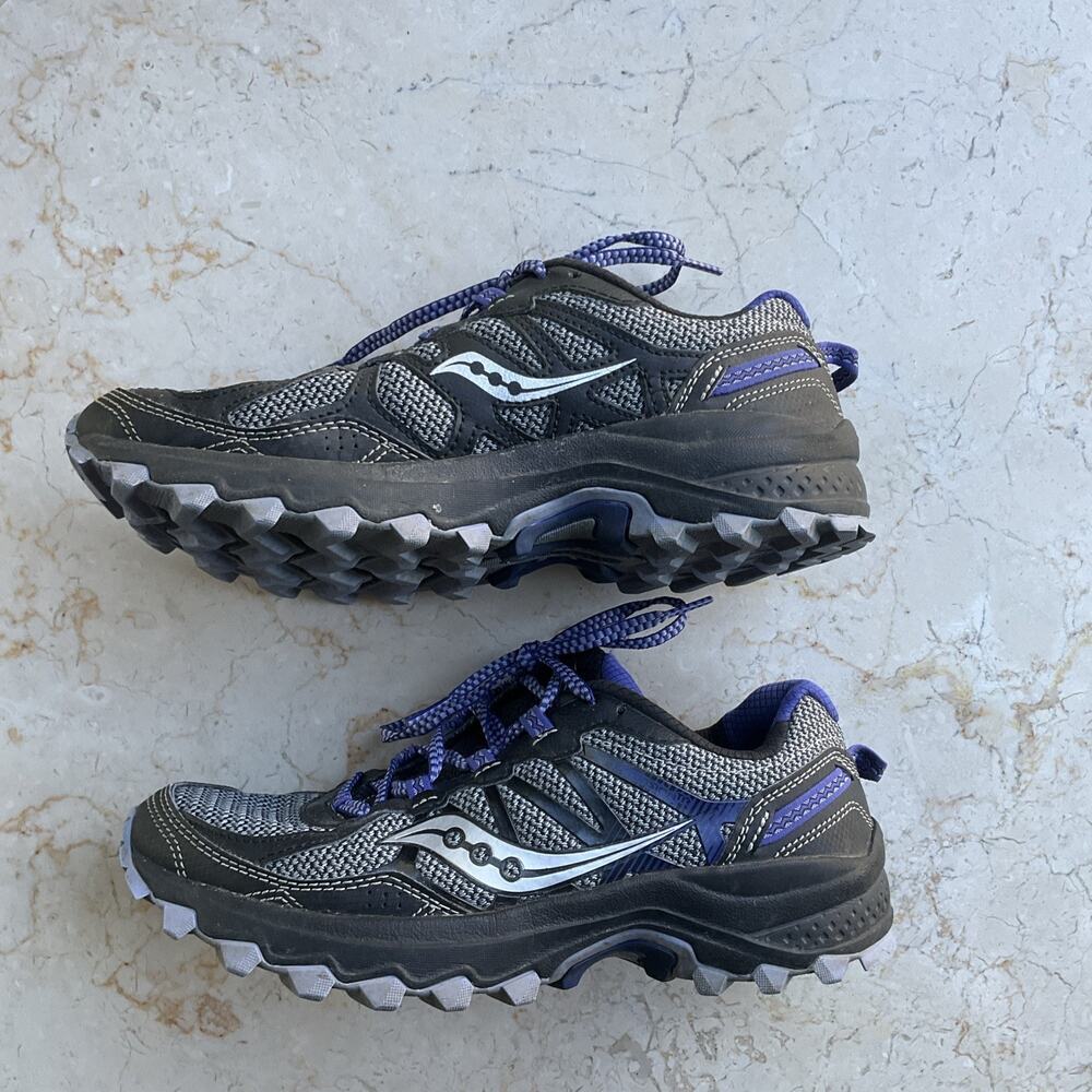 Saucony Grid Excursion TR11 GTX grey‎ black purple Gore-Tex Women's Size 7. 5